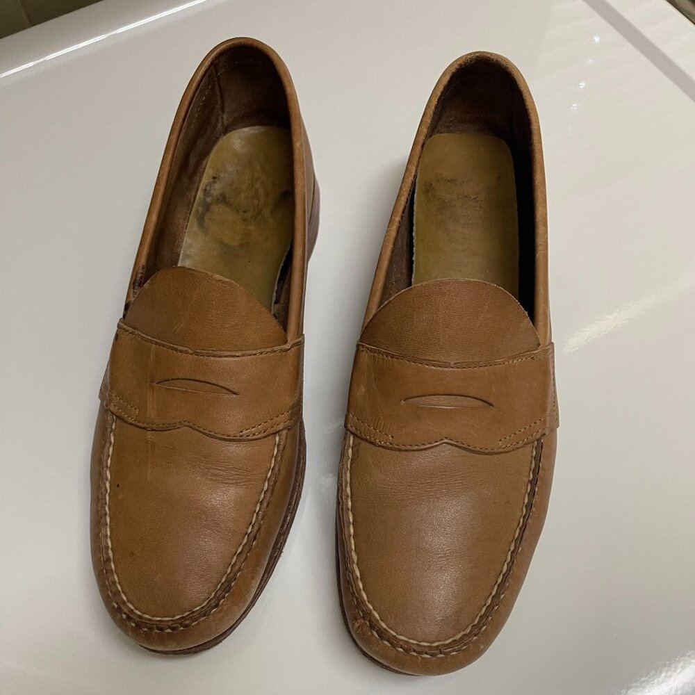 Bass Men's Penny Loafers – Tan Leather – Size 10.5